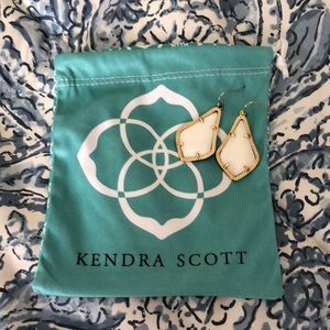 Kendra Scott Alex Drop Earrings in white